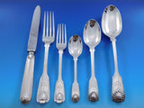 Fiddle Thread & Shell by Various English Sterling Silver Flatware Set 101 pieces