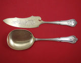 Cardielhac Sterling Silver Ice Cream Serving Set Goldwashed 2pc