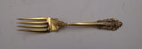Grande Baroque Gold by Wallace Sterling Silver Cold Meat Fork 8 1/8" Vermeil