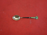 Norwegian Sterling Silver Demitasse Spoon set of 3 vermeil  3 7/8"