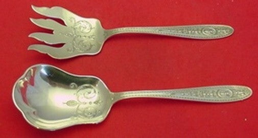 Wedgwood by International Sterling Silver Salad Serving Set 2-Piece Original 9"