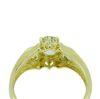 10k Yellow Gold 1ct Genuine Natural Precious Topaz Ring with Diamonds (#J684)