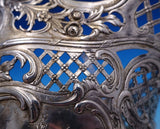 Dutch Sterling Silver Brides Basket with Cupid Motif 13" x 8" 22.4 ozt. (#7582)