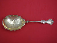 Duke of York by Whiting Sterling Silver Berry Spoon Gold Washed 8 7/8" Serving