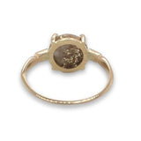 14k Gold Ring w/ Sierra Nevada CA 4.2ct Genuine Natural Gold Vein Quartz (#6991)