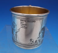 Nursery Rhyme by Blackinton Sterling Baby Cup GW #5624 with Birth Record (#8278)