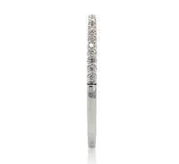 14k Thin White Gold .20cttw Genuine Natural Diamond Wedding Band Size 6.5 #J6905