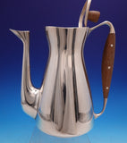 Michelsen Sterling Silver with Wood Coffee Pot 7 1/2" x 4 5/8" x 8" (#5130)