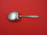 Oval Twist by Whiting Sterling Silver Berry Spoon GW brite-cut ruffled 8 7/8"