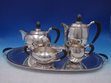 Hermann Danish Sterling Silver Tea Set 5pc with Ebony #X52 (#5272)