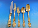 Violet Gold by Wallace Sterling Silver Flatware Set Service Dinner Size 61 pcs