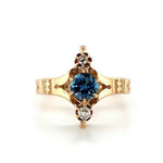 10k Yellow Gold .48ct Fine Genuine Natural Aquamarine Ring (#J5563)