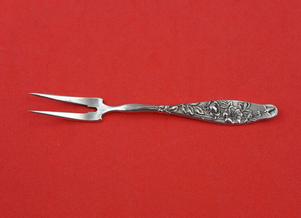 Vine by Tiffany Sterling Silver Strawberry Fork 2-tine Wild Rose 3 1/2" Berlin