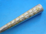 Greek Handle by Tiffany & Co. Sterling Silver Fruit Knife w/Raised Gold Leaves