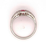 Platinum 1.86 Carat Genuine Natural Ruby and Diamond Ring (#J4870)