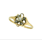 Victorian 10k Rose Gold Diamond and Pearl Ring (#J3296)