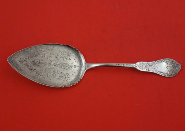 Coin Silver by Various Makers Pie Server AS FH brite-cut handle and blade 8 7/8"