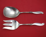 Silver Melody by International Sterling Silver Salad Serving Set AS  9"