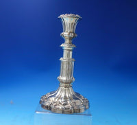 Silverplate Candlestick Floral Motif #5688 9" x 2 1/4" (#5827)