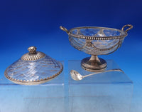 English Georgian Sterling Silver Sweet Meat Dish Set Dishes Covers Ladles #7184