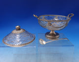 English Georgian Sterling Silver Sweet Meat Dish Set Dishes Covers Ladles #7184