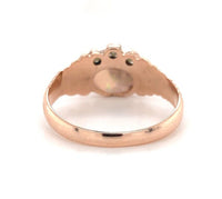 9k Rose Gold Australian Oval Opal Victorian Ring Size 5.25 Jewelry (#J6784)