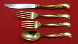 Waltz of Spring Vermeil by Wallace Sterling Regular Place Setting(s) 4pc
