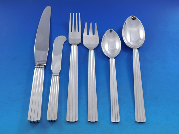 Bernadotte by Georg Jensen Sterling Silver Flatware Set Service 36 pcs Dinner