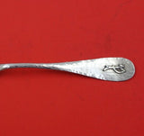 Antique Hammered by John Bellis Sterling Silver Gumbo Soup Spoon "P" 6 7/8"