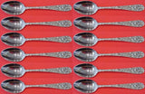 Rose by Stieff Sterling Silver Demitasse Spoon Set 12 pieces 4 1/4"