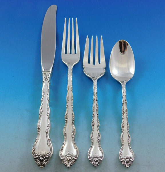 Feliciana by Wallace Sterling Silver Flatware Set for 12 Service 55 Pieces