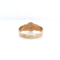 10k Yellow Gold Victorian Men's Wedding Band Ring w/ Diamond Size 10.75 (#J6285)