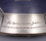Asprey and Co English Estate Sterling Silver Gallery Tray Engraved Crest (#9015)