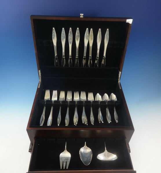 Lark by Reed & Barton Sterling Silver Flatware 8 Set 35 Pcs Mid-Century Modern