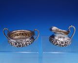 Repousse by Shiebler Sterling Silver Sugar and Creamer Set 2pc #1271 (#7869)