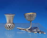 George Wish English Estate Sterling Silver Salt Dip and Pepper Set 2pc (#7379)