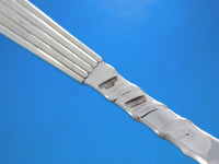 Plisse Pleated by E. Dragsted Danish Sterling Silver Flatware Set Service 40 pcs