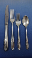 Sculptured Rose by Towle Sterling Silver Flatware Set For 12 Service 67 Pieces