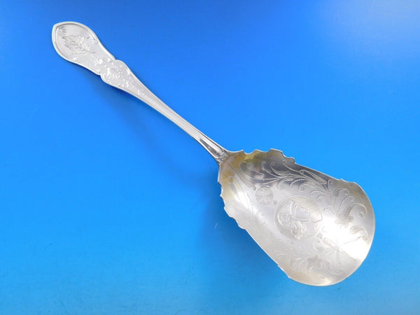 Dew Drop by Shiebler Sterling Silver Cracker Scoop BC Medallion Warrior 9 1/2"