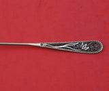 Dirksen Filigree Sterling Silver Olive Fork GW Long w/ Unusual Flower 7 3/4"