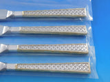 Golden Tradewinds by In Sterling Silver Steak Knife Set 4pc 9.5" Serrated Custom