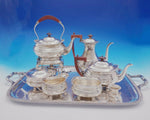 Adie Brothers English Sterling Silver Tea Set 7pc w/Tray George II Style (#3418)