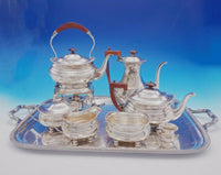 Adie Brothers English Sterling Silver Tea Set 7pc w/Tray George II Style (#3418)