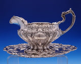 Chantilly by Gorham Grand Sterling Silver Gravy Boat w/ Underplate #A595 (#9036)
