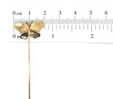 Butterfly 14k Yellow Gold Stick Pin with Enamel (#J6016)