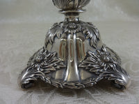 Chrysanthemum by Tiffany and Co Sterling Silver Candelabra Pair 3-Light (#0140)