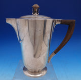 International Sterling Silver Tea Set 6pc with Teak Handles Modernism (#0482)
