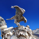 Martin Hall and Co English Victorian Sterling Silver Tea Set 5pc 3D Bird (#8710)