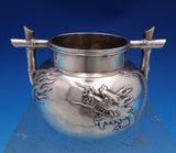 Hung Chong Chinese Export Sterling Silver Sugar Bowl w/Dragon and Bamboo (#8440)