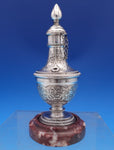 French Sterling Silver Cigar Lighter w/ Marble Base 5 1/4" x 2 1/4" (#8128)